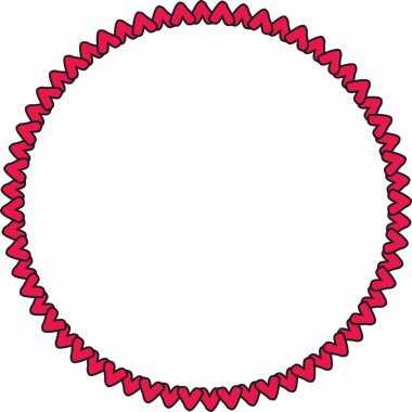 Kalpli dekoratif yuvarlak çerçeve 