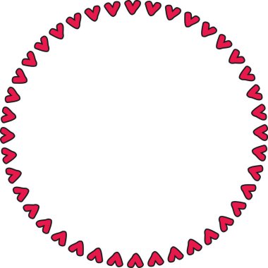 Kalpli dekoratif yuvarlak çerçeve 