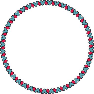 Kalpli dekoratif yuvarlak çerçeve 