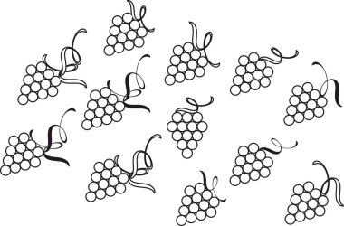 Üzüm şarabı brunch dekoratif öğe ve metin molaları ve bölücüler ayarlandı