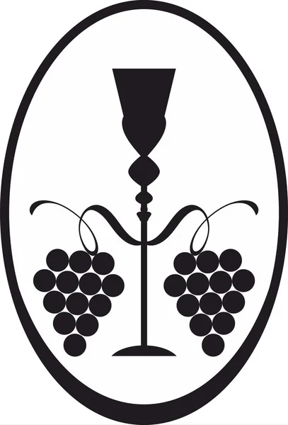 Οινοποιείο Κρασί Μπαρ Εστιατόριο Λογότυπο Αλκοόλ Εικονίδιο — Διανυσματικό Αρχείο