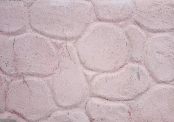 Roze Cement Muur Enorme Stenen Gips Achtergrond — Stockfoto