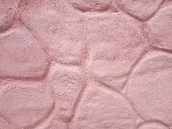 Růžová Cementová Stěna Obrovských Kamenech Sádrové Pozadí — Stock fotografie