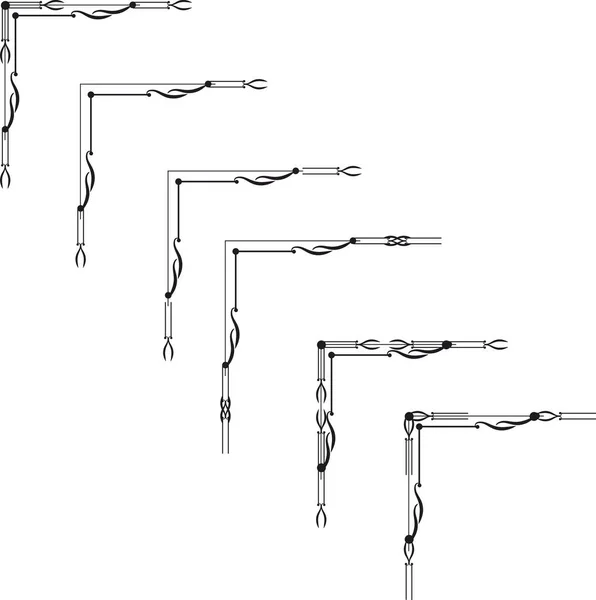 Esquina Decorativa Elemento Divisor — Archivo Imágenes Vectoriales