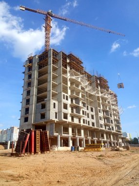 Modern bir gökdelen inşaatı