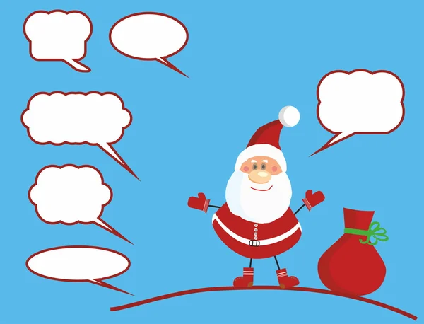 Santa Claus spreekt — Stockvector