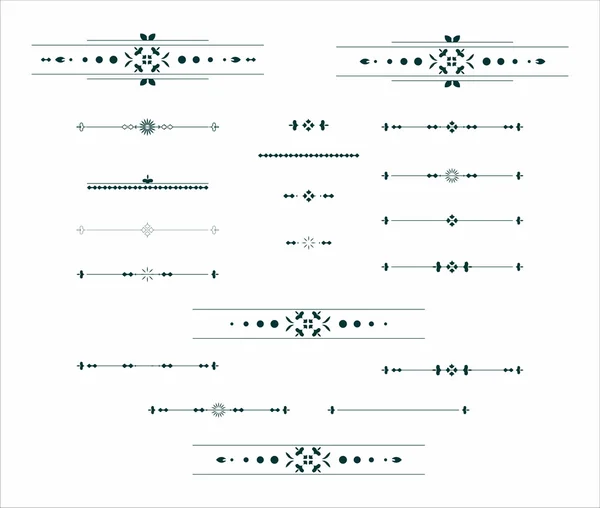 Divisores de elementos decorativos — Archivo Imágenes Vectoriales