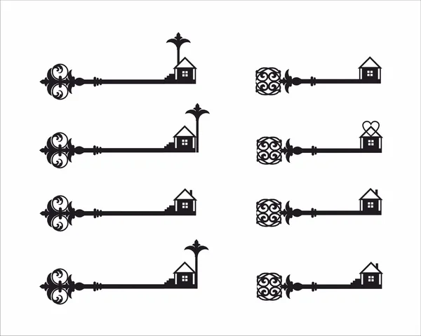 Llave y logotipo casero — Archivo Imágenes Vectoriales