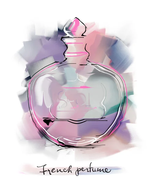 Francie parfémy láhev — Stock fotografie