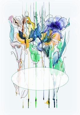 suluboya çiçek arka plan