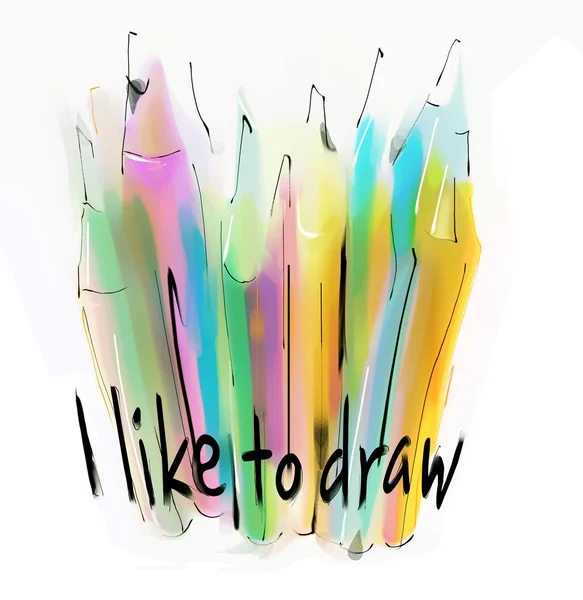 Renkli boya kalemi set — Stok fotoğraf