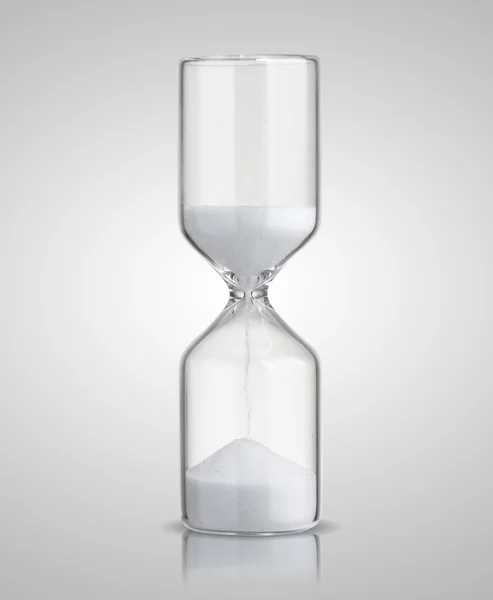 Hourglass isolated on gray background — Stock Photo, Image