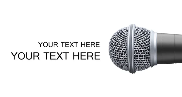 Beyaz arka plan üzerinde izole yakın çekim mikrofon