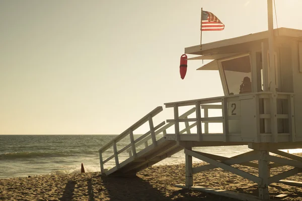 Santa Monica beach lifeguard tower in California USA — Stock Photo, Image