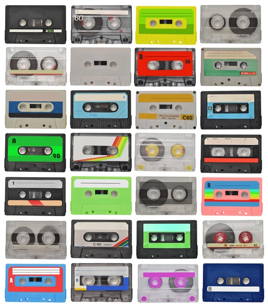 Set of cassette tapes — Stock Photo, Image