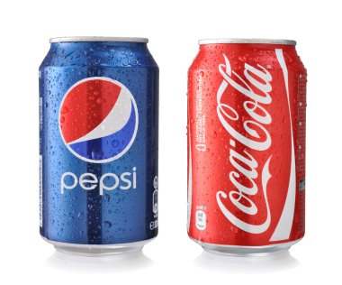Coca-Cola and Pepsi Cans clipart