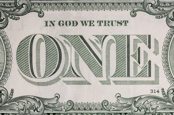 Uma nota de um dólar — Fotografia de Stock