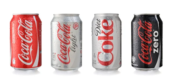 Coca-Cola blikjes — Stockfoto