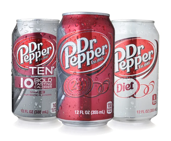 Dr Pepper palackok — Stock Fotó