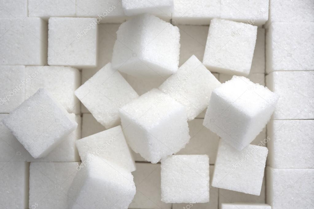 close up of sugar cubes