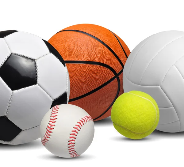 Set of sport balls isolated on white background — Stock Photo, Image