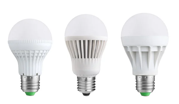 Lampadine LED isolate su sfondo bianco — Foto Stock