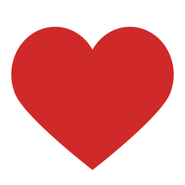 Heart isolated on white and clipping pach, flat design style lov — Stock Photo, Image