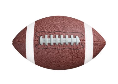 American football isolated on white background. Clipping path clipart