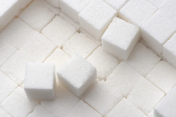 Primer plano de los cubos de azúcar blanco — Foto de Stock