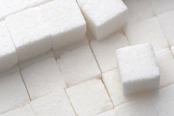 Close up of white sugar cubes — Stock Photo, Image