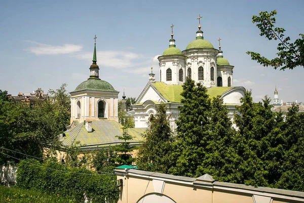 Holy Intercession Podil Church Style Ukrainian Baroque Historical Center Kyiv — Stock Photo, Image