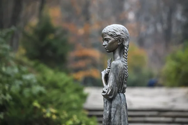 Fragmento Memorial Vítimas Holodomor Dedicado Vítimas Holodomor Grande Fome Ucrânia — Fotografia de Stock