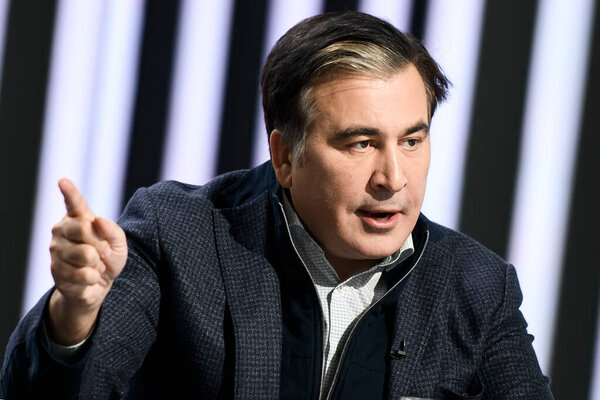 Former President of Georgia, Georgian and Ukrainian politician Mikheil Saakashvili in Kyiv, Ukraine. December 2020. High quality photo