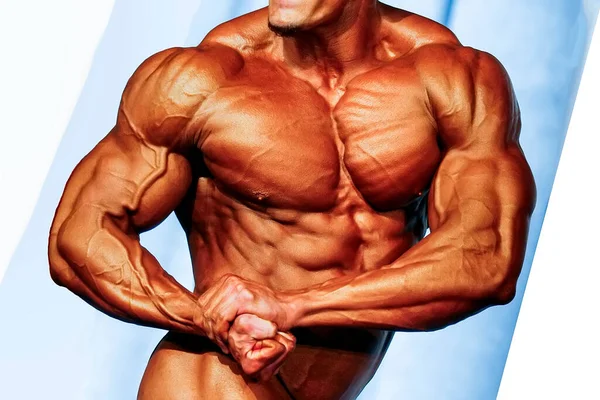 Torse Athlète Bodybuilder Photo Haute Qualité — Photo