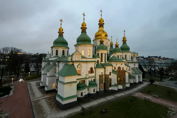 Evening View Famous Saint Sophia Cathedral Kyiv Ukraine December 2020 — Stock Photo, Image