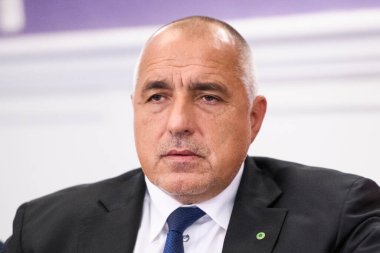 Bulgaristan başbakanları Ukrayna ziyareti sırasında Boyko Borisov. Kyiv, Ukrayna, Mayıs 2018. Yüksek kalite fotoğraf