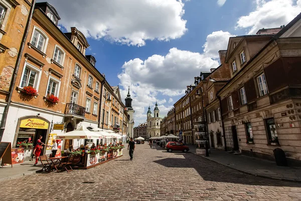 Улица Фрета Линией Ордена Святого Спирита Квартале Нове Място Варшаве — стоковое фото