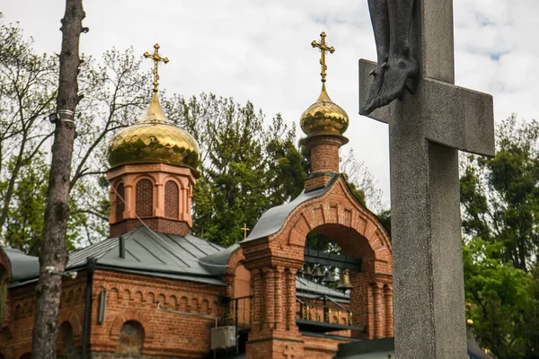Fragmento Crucifixión Cerca Catedral Santa Resurrección Vinnytsia Ucrania Mayo 2021 —  Fotos de Stock