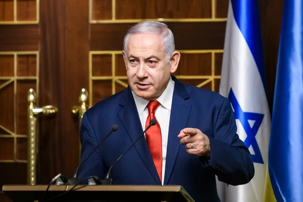 İsrail Başbakanı Benjamin Netanyahu Ukrayna 'nın Kyiv kentine yaptığı ziyarette. Ağustos 2019