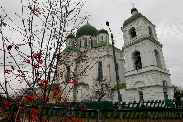 Catedral Ortodoxa Assunção Antiga Cidade Histórica Novhorod Siverskyi Ucrânia Outubro — Fotografia de Stock