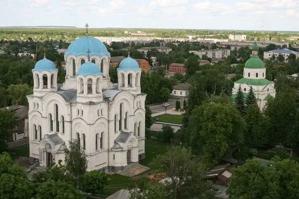 Top Uitzicht Anasatasia Kerk Vanaf Watertoren Hlukhiv Oekraïne Mei 2009 — Stockfoto