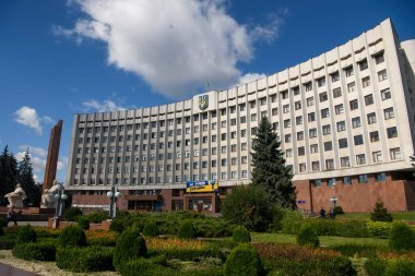İvano-Frankivsk Bölge İdare Binası, UKRAINE, Eylül 2021. Yüksek kalite fotoğraf