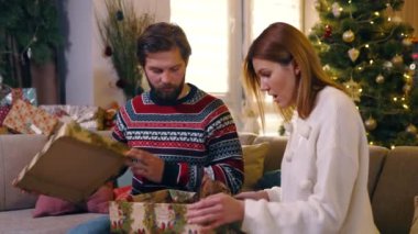 Çift Noel hediyelerini açıyor. Yeni evcil hayvanını okşayan sevimli Bengal kedisini alan genç bir kadın. Şok olmuş sakallı adam hüsran içinde iç çekiyor..