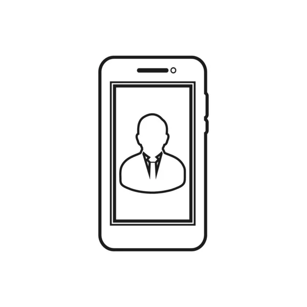 Ligne Conseils Aux Entreprises Mobiles Icône — Image vectorielle