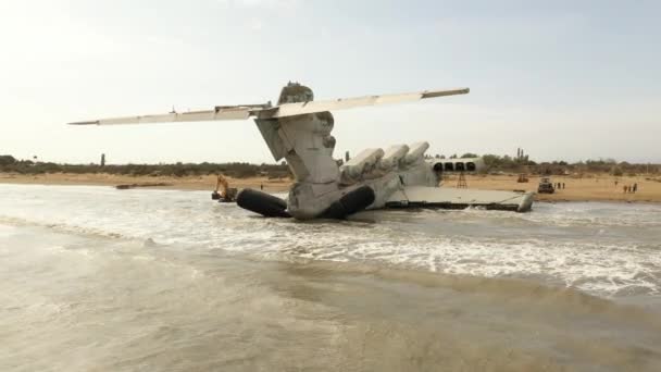 Lun Class Ekranoplan Ancien Vaisseau Marine Soviétique Top Secret Navire — Video