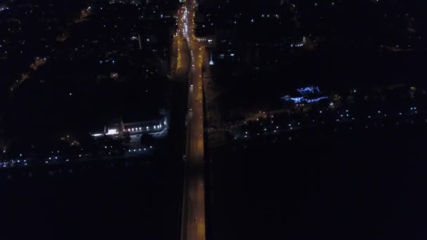 Repülés a város központjában és látnivalók, Rosztov-on-Don panoráma a városra. nincs színosztályozás — Stock videók