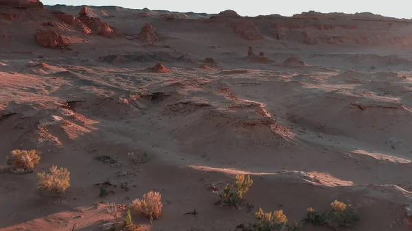 Marťanská Krajina Flaming Cliffs Air View Gobi Desert Spálená Země — Stock fotografie