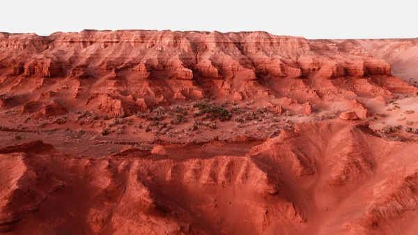 Αρειανό Τοπίο Φλεγόμενα Βράχια Εναέρια Θέα Στην Έρημο Γκόμπι Καμένη — Φωτογραφία Αρχείου