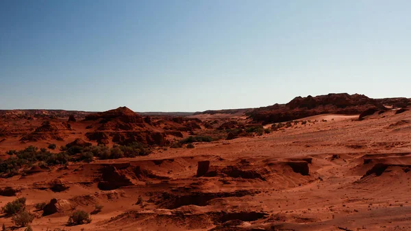 Martian Landscape Flaming Cliffs Aerial View Gobi Desert Scorched Earth — Stock Photo, Image