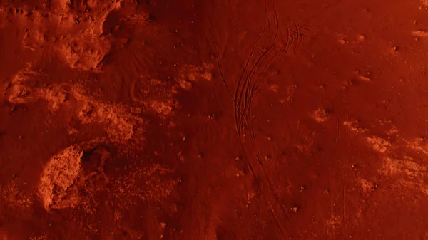 Фантастический Марсианский Пейзаж Ржавых Оранжевых Тонах Поверхность Марса Пустыня Скалы — стоковое фото